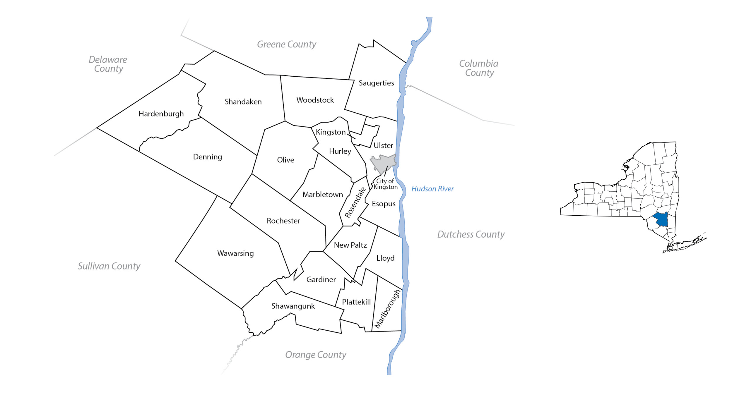 Ulster County Map