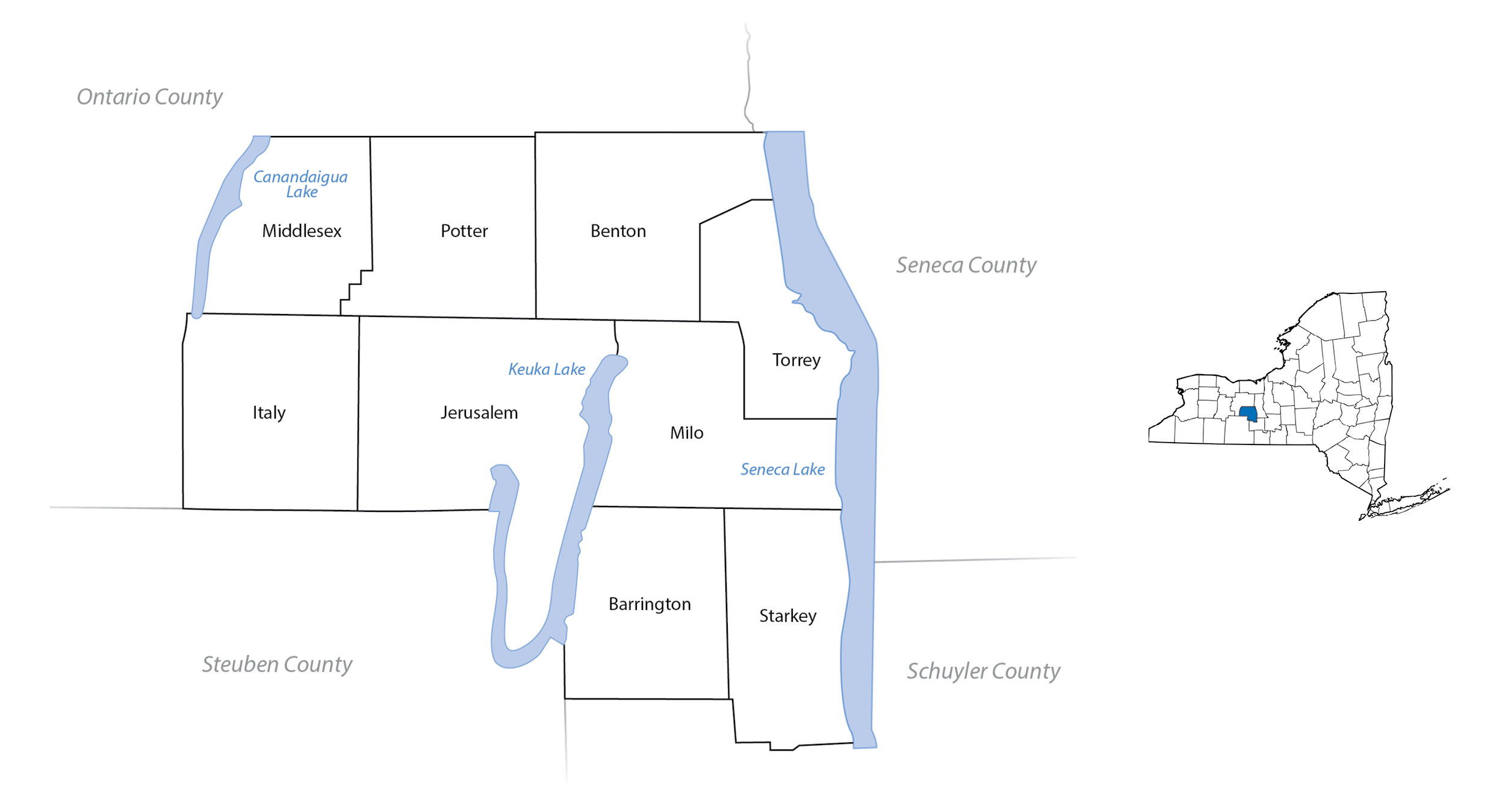 Yates County Map